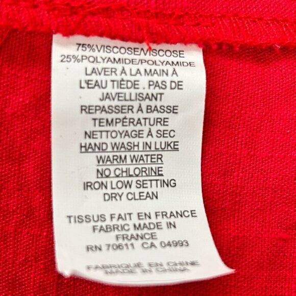 VEX Collection Gorgeous Red Jacket Blazer Women's Size 38 with Gold Zip Hardware - Picture 7 of 9